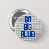 School Spirit Button Go Big Blue (Vorne & Hinten)