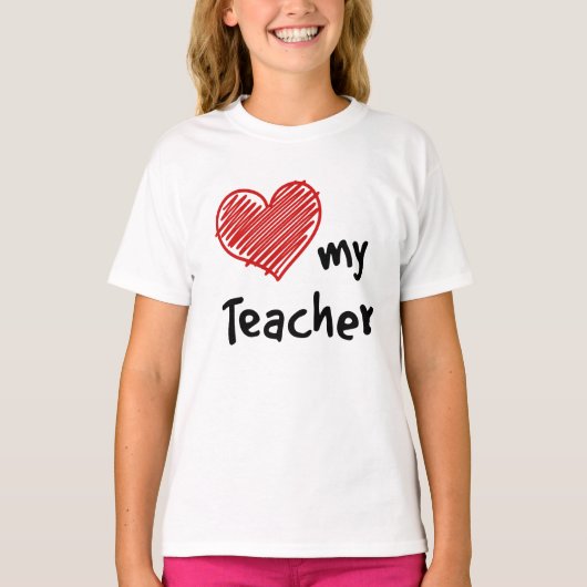 School Spirit Liebe Mein Lehrer T-Shirt (Vorderseite)