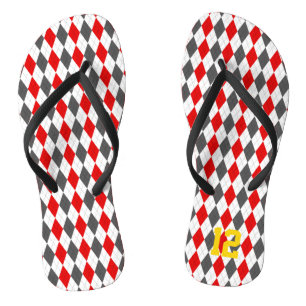 School Spirit Raute Sports Player NUMMER Spaß Badesandalen