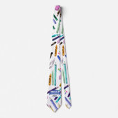 School supplies pattern krawatte (Vorderseite)