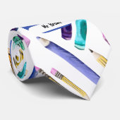 School supplies pattern krawatte (Gerollt)