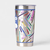 School supplies pattern thermobecher (Links)