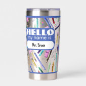 School supplies pattern thermobecher (Vorderseite)