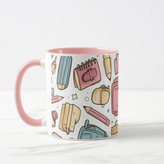 School Suppliplies Coffee Mug Tasse (Links)