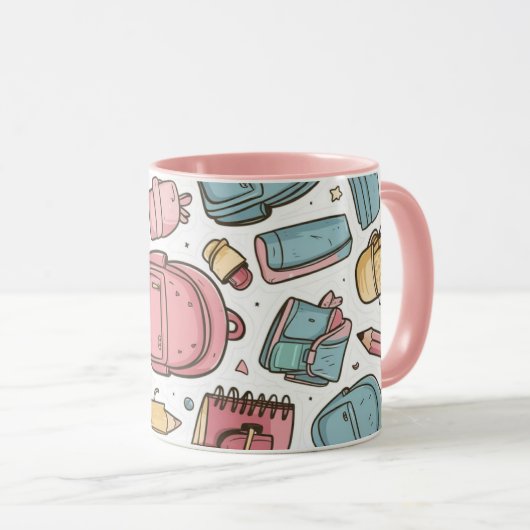 School Suppliplies Coffee Mug Tasse (VorderseiteRechts)
