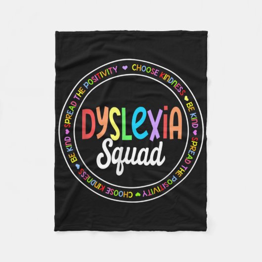 School Support Dyslexia Squad Awareness Month Teac Fleecedecke (Vorderseite)