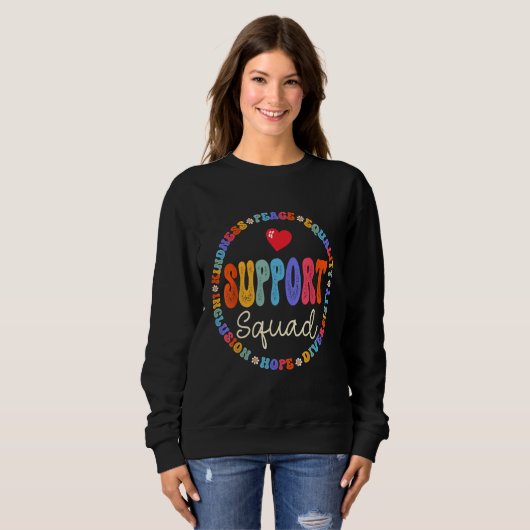 School Support Services Team Teacher Support Squad Sweatshirt (Vorne ganz)