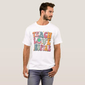 School Teach Love Inspire Retro T-Shirt (Vorne ganz)