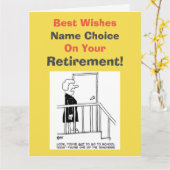 School Teacher Best Wishes on Retirement Card Karte (Gelbe Blume)