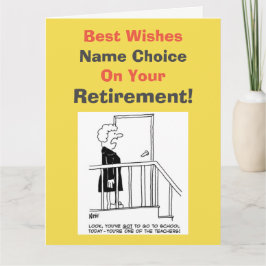 School Teacher Best Wishes on Retirement Card Karte