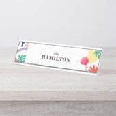 School Teacher School Supplies Apple Personalized Schreibtischnamensplakette (Vorderseite )