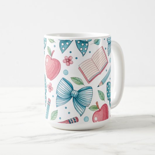 School Teacher/ Student Coquette Bows Kaffeetasse (VorderseiteRechts)