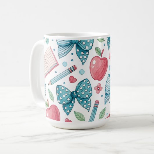 School Teacher/ Student Coquette Bows Kaffeetasse (Vorderseite Links)