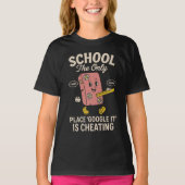 School The Place Google It Is Cheating T-Shirt (Vorderseite)