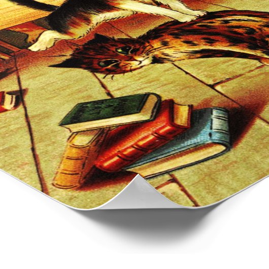 School Time Cats Louis Wain Poster (Ecke)