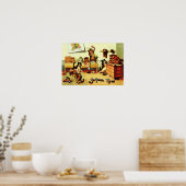 School Time Cats Louis Wain Poster (Küche)