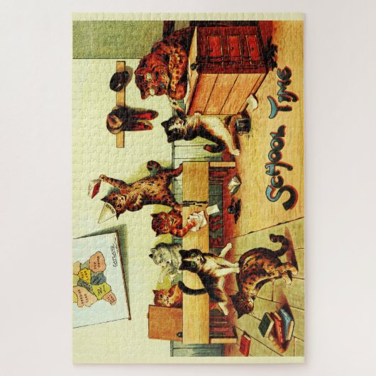School Time Cats Louis Wain Puzzle (Vertikal)