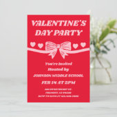 School Valentine’s Day Party Einladung (Stehend Vorderseite)