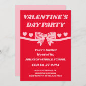 School Valentine’s Day Party Einladung (Vorne/Hinten)