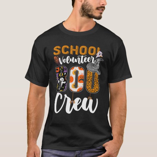 School Volunr Boo Crew Halloween Matching T-Shirt (Vorderseite)
