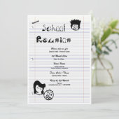 "School Wiedersehen" Party "zurück zur Schule" Einladung (Stehend Vorderseite)