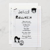 "School Wiedersehen" Party "zurück zur Schule" Einladung (Vorne/Hinten)
