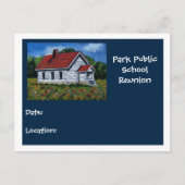 SCHOOL WIEDERSEHEN POSTCARD EINLADUNGSPOSTKARTE (Vorderseite)