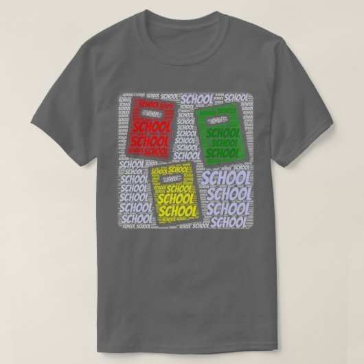 School Word Cloud T-Shirt (Design vorne)