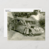 Schoolboy-Busreise Vintages Foto Postkarte (Vorne/Hinten)