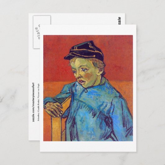 Schoolboy (Camille Roulin), Van Gogh Fine Art Postkarte (Vorne/Hinten)