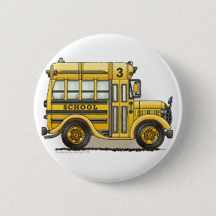 Schoolbus Buttone Button