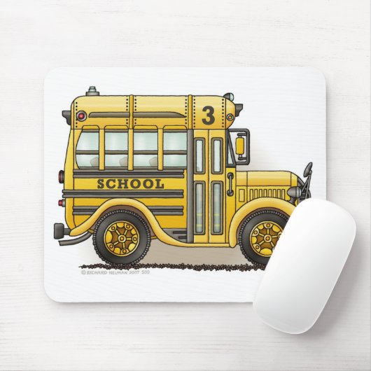 Schoolbus Mausunterlage Mousepad (Mit Mouse)