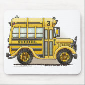 Schoolbus Mausunterlage Mousepad (Vorne)