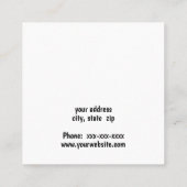 Schoolbus mit glücklichen Kindern Quadratische Visitenkarte (Rückseite)