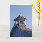 Schoolhouse Belltower - Gratulationskarte Karte (Gelbe Blume)