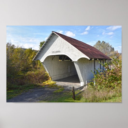Schoolhouse Covered Bridge, Vermont Poster (Vorne)