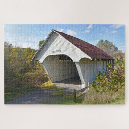 Schoolhouse Covered Bridge, Vermont Poster Puzzle