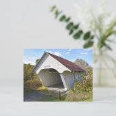 Schoolhouse Covered Bridge, Vermont Postkarte (Stehend Vorderseite)