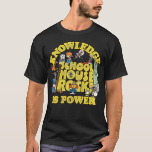 Schoolhouse Rock Wissen Ist Macht Logo Gruppe Pul T-Shirt