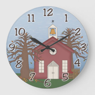 Schoolhouse Teacher Wall Clock Große Wanduhr