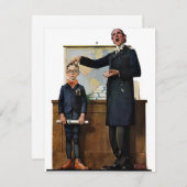Schoolmaster - Norman Rockwell Feiertagskarte (Vorne/Hinten)