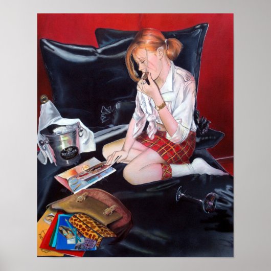 School's out print druck poster woman painting (Vorne)