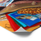 School's out print druck poster woman painting (Ecke)