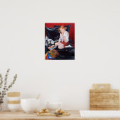 School's out print druck poster woman painting (Küche)
