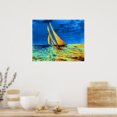 Schooner Ariel's Golden Sails 1899 Poster (Küche)