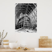Schooner Bau Poster (Küche)