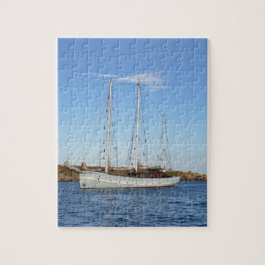 Schooner in den Inseln von Scilly Puzzle (Vertikal)