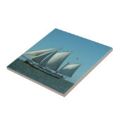 Schooner in Meer Fliese (Seite)