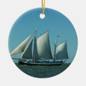 Schooner in Meer Keramik Ornament (Vorne)