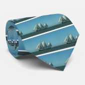 Schooner in Meer Krawatte (Gerollt)